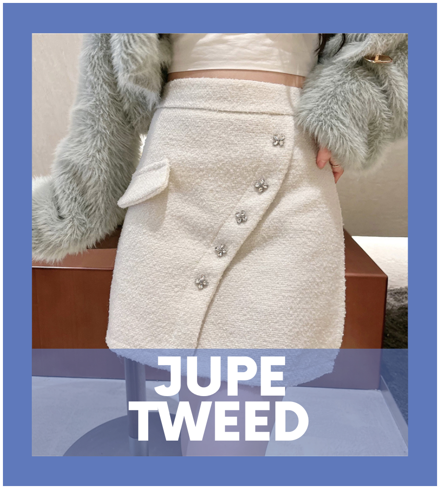 Jupe en tweed sales chiné