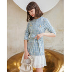 robe en dentelle en tweed