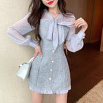 robe en tweed crayon