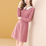 robe en tweed col peter pan