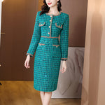robe tweed en laine