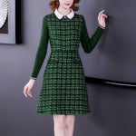 robe tweed manches longues