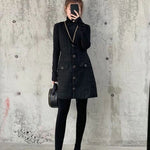 robe chemise tweed femme