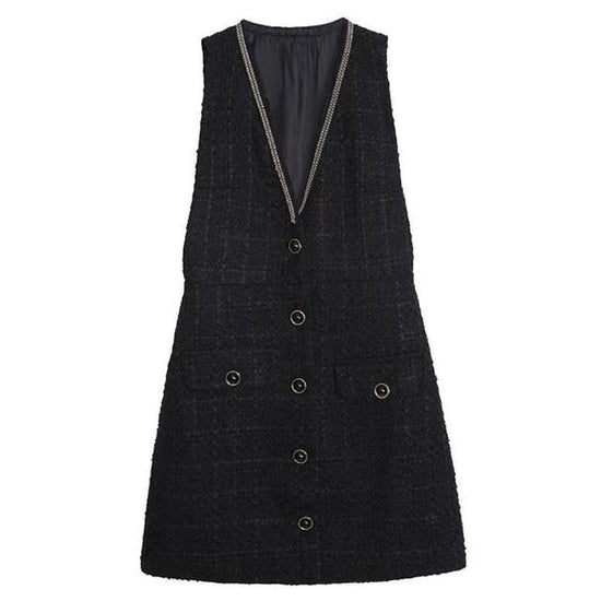robe chemise tweed femme